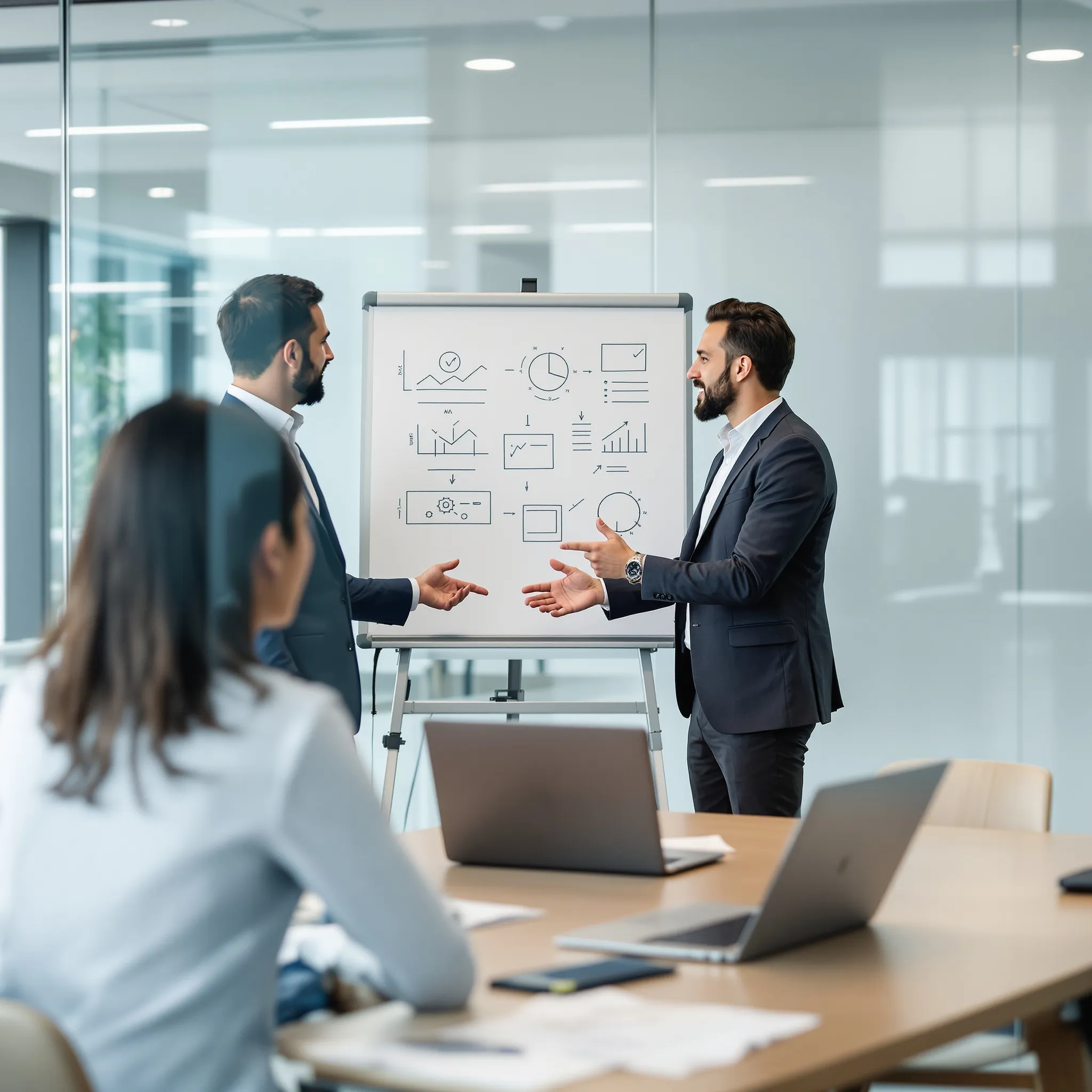 Consultants en réunion client